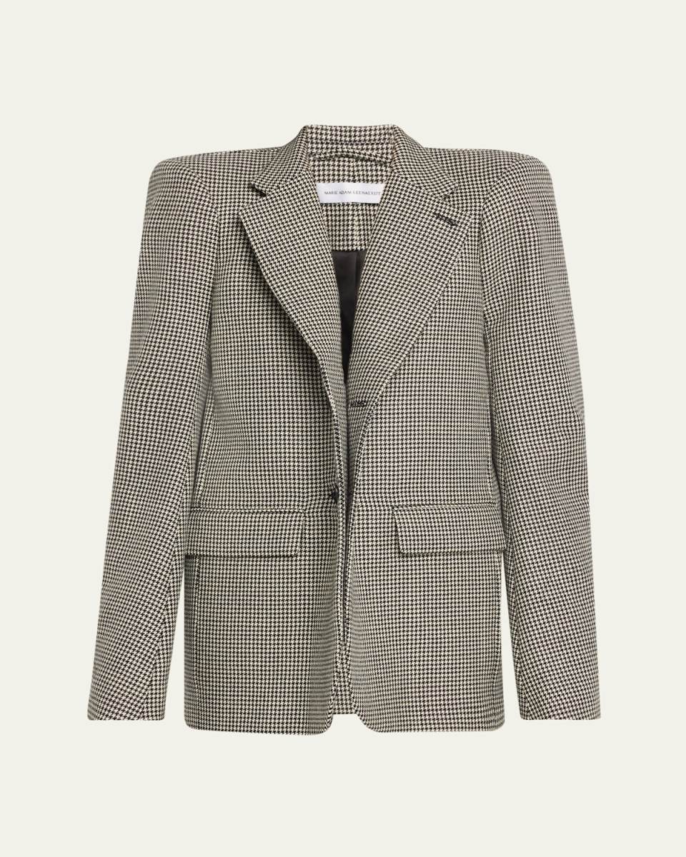 Houndstooth Hanger Tailoring Wool Jacket